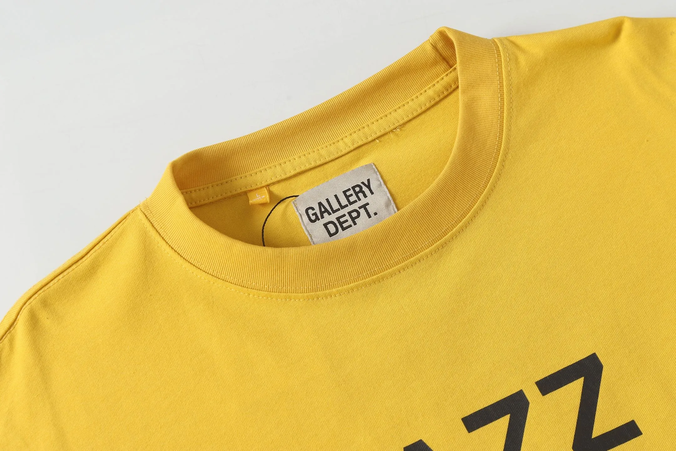 GALLERY.DEPT new summer short-sleeved model number: D3309P104 color: black yellow code number: S M L XL